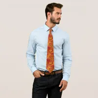 Colorful Fall Foliage Abstract Neck Tie