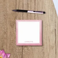 Cute Feminine Modern Watercolor Wash Blush Pink Post-it Notes