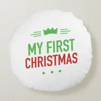 My First Christmas Throw Pillow