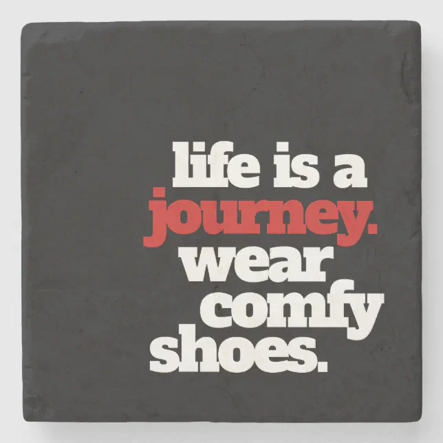 Funny Life is a Journey ... Stone Coaster