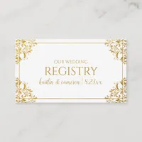 Wedding Registry Cards - Nadine - Faux Gold Foil