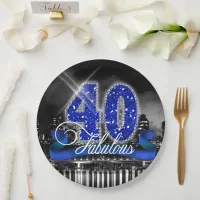 City Lights Fabulous Forty ID191 Paper Plates