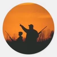 Hunting With Dad Classic Round Sticker