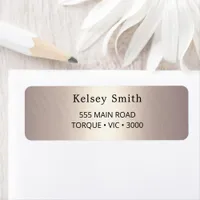 Elegant Brushed Gold Metal Look Label