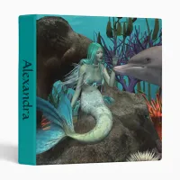 Mermaid and Dolphin Under the Sea 3 Ring Binder