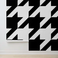 Huge Black and White Houndstooth  Wallpaper