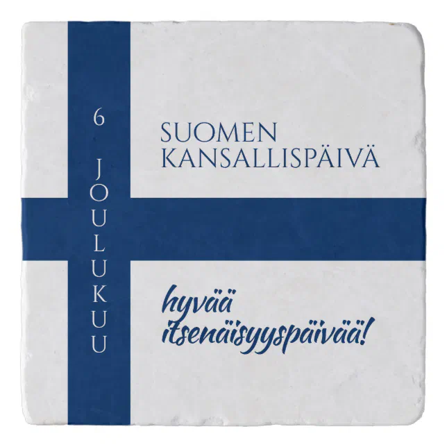 Suomen Kansallispäivä Finnish National Day Flag Trivet