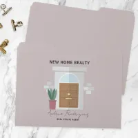 Minimalist Welcoming Front Door Real Estate Agent File Folder