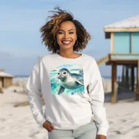 Gender Neutral Tropical Seal Ocean Beach Sweatshirt