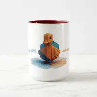 Isometric Wooden Duck Mug