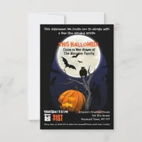 Spooky Night Horror Movie Poster Halloween  Invitation