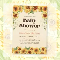 Modern Sunflower Baby Shower Invitation