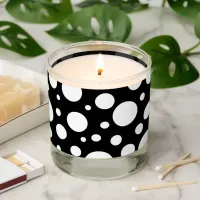 White Polka Dots on Black | Scented Candle