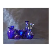 Blue Glass Horizontal Vases Acrylic Print