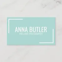 Mint Modern Simple Minimalist Professional Plain Business Card