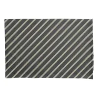 Wide Black and Khaki Stripes ID146 Pillow Case