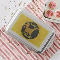 Gold Dinosaur Hide Happy Birthday!  Cake Pan