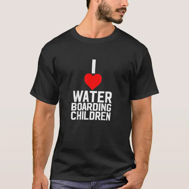 I Love Water Boarding Children Funny Apparel T-Shirt