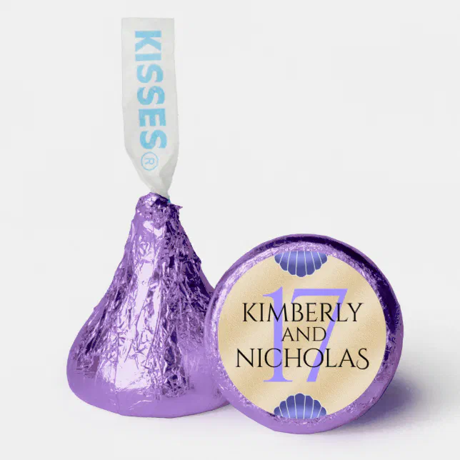 Elegant 17th Shells Wedding Anniversary Hershey&#174;'s Kisses&#174;