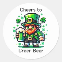 St Patrick's Day Leprechaun | Cheers to Green Beer Classic Round Sticker