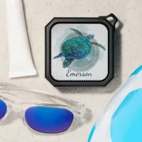 Watercolor Sea Turtle Personalized Name Bluetooth Speaker