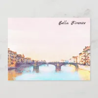** AP12 Bridge Firenze Italy Florence Italian Postcard