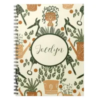 Earthy Terracotta & Green Plant: Garden Lover's Notebook