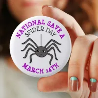 National Save a Spider Day March 14th    Button