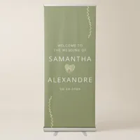 Boho Modern Floral Greenery Wedding Welcome Sign