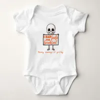 Boobs For Breakfast Cute October Newborn Skeleton Baby Bodysuit