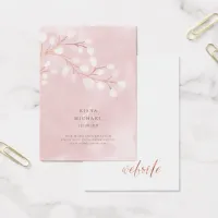 Watercolor Snowdrops Wedding Website Pink ID726