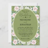 Elegant Floral Embrace Wedding Invitation