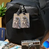 Portrait of a Short-Eared Owl Luggage Tag