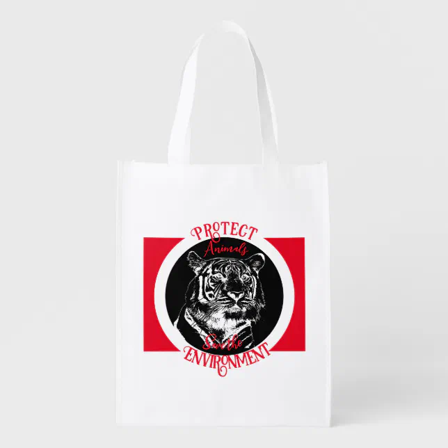 Roar of conservation grocery bag