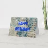 Grunge Paper, Happy Birthday! Card