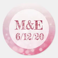 Red Bubbles Personalized Wedding Stickers