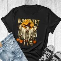 Spooky Fun Attire: Bull Sheet Halloween T-Shirt