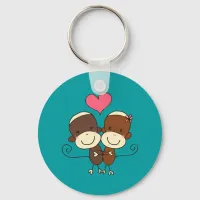 Sock Monkey Hugz Keychain