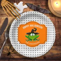 Hoppy Halloween Frog ID221 Paper Plates