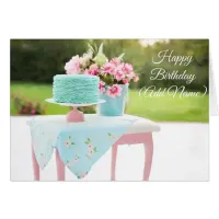 Personalized Birthday Card Floral Chic