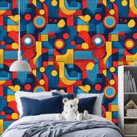 Bauhaus Geometric Abstract Pattern#4 ID1068 Wallpaper