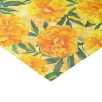 Watercolor Yellow and Orange Marigold Type Flowers Tissue Paper