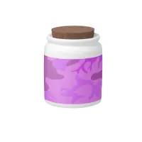 Light Purple Camouflage Candy Jar