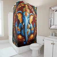 Colorful Ganesh Shower Curtain Sets