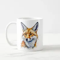 Oh, For Fox Sake! Funny Watercolor Fox Quote Coffee Mug