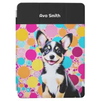 Bright Colorful Trendy Personalized Cute Dog iPad Air Cover