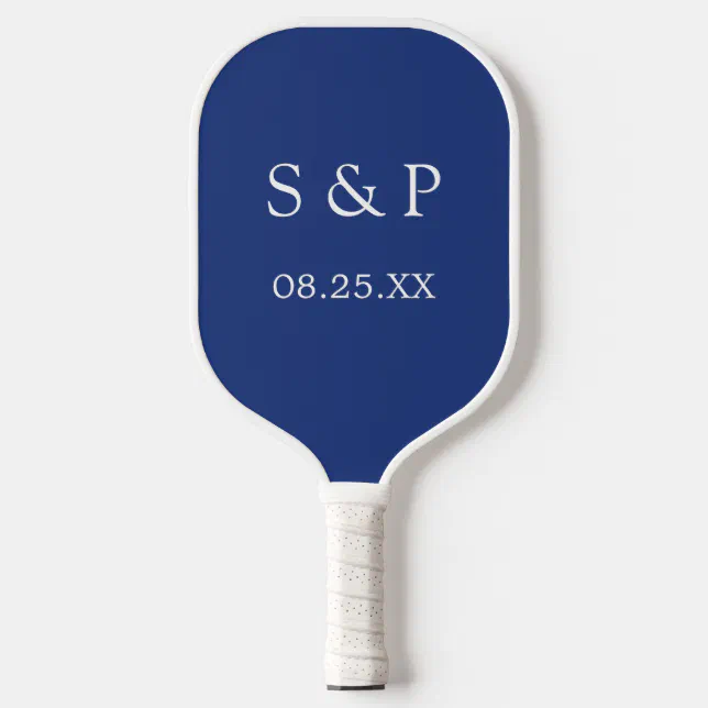 Dark Blue Wedding Pickleball Paddle