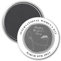 International Women's Day 8th March 2024 Colorful Magnet