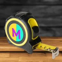 Personalized Colorful Bright Monogram Retro Cool Tape Measure