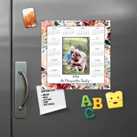 2024 Blush Floral Photo Magnetic Calendar